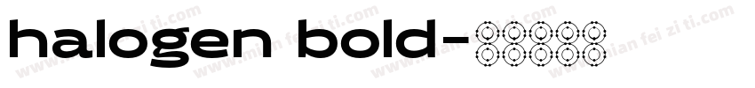 halogen bold字体转换